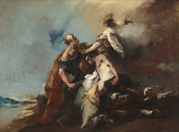 The Sacrifice of Isaac, Tobias and the Angel, The Angels Appearing to Abraham, Abraham Welcoming the Three Angels (painting series), courtesy of the Cleveland Museum of Art.
